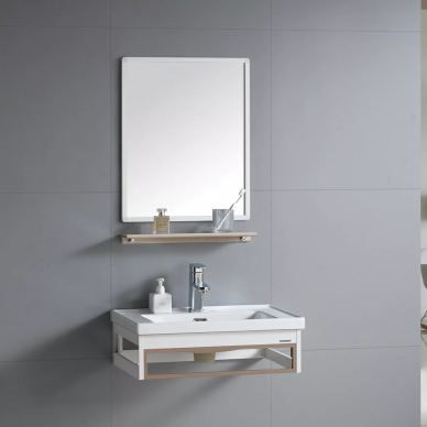 Тумба с раковиной River Laura 705 BG (70.5 см) + зеркало (60x72 см) 0