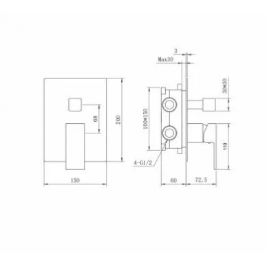 Душевая система Berges Ventas 2S (073001) хром 7