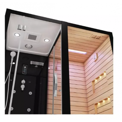 Комбинированная сауна Cerutti SPA Albano Nero-R (CT8348) (180х110) правая, 2 в 1 6