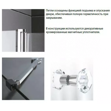 Душевая дверь Cezares Triumph B1 (70 см) текстурное стекло 2