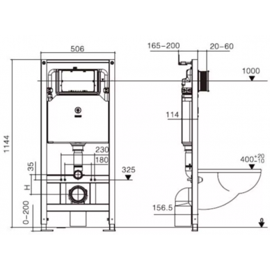 Инсталляция Welt Wasser AMBERG 506 ST + MERZBACH 041 MT-GR + AMBERG RD-BL в комплекте с унитазом, безободковый, с сидением микролифт 5