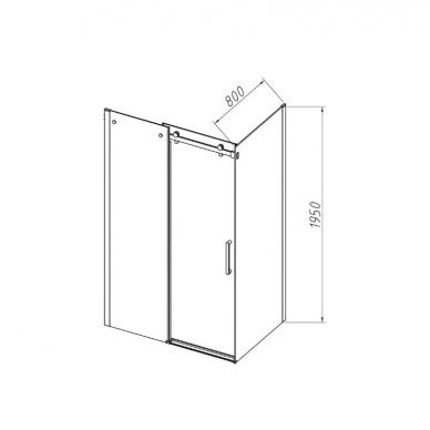 Душевой уголок Vincea Como-N (VSR-4CN8013CL) 130х80х195 см, профиль хром/стекло прозрачное 4