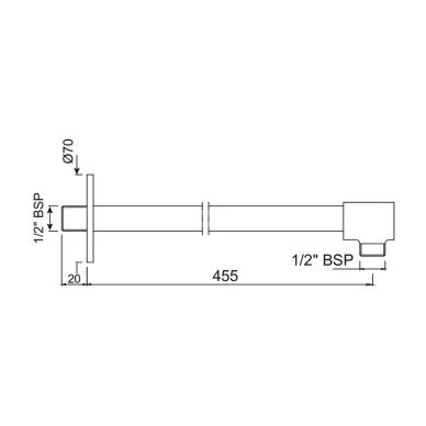 Кронштейн для верхнего душа Jaquar Shower (SHA-CHR-49483) хром 1
