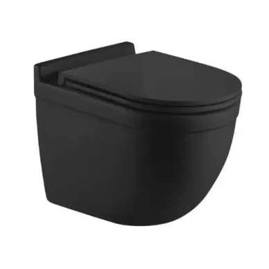 Инсталляция Welt Wasser AMBERG 506 + HEIMBACH 043 MT-BL + Amberg RD-MT CR в комплекте с унитазом, безободковый, с сидением микролифт 5
