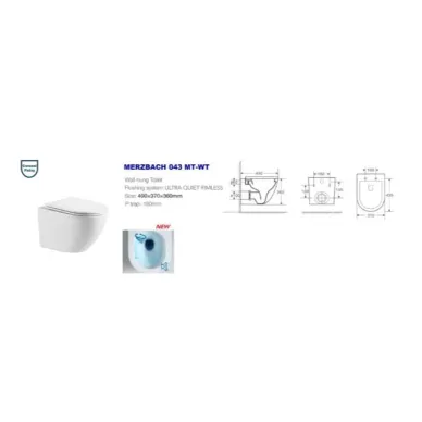 Инсталляция Welt Wasser BAMBERG 545 + MERZBACH 043 MT-WT + BAMBERG WT в комплекте с унитазом, безободковый, с сидением микролифт 6
