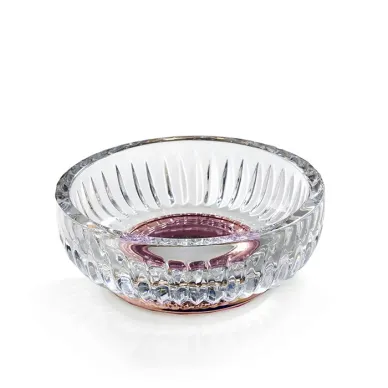 3SC Elegance Мыльница настольная, цвет: прозрачный хрусталь/oro rosa lucido EL01ACRGDR 0