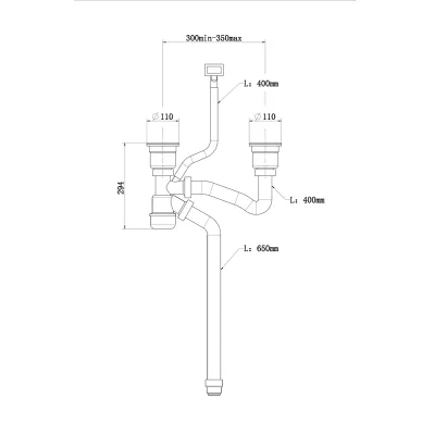 Сифон для мойки Splenka S600 S600.41.09 графит 1