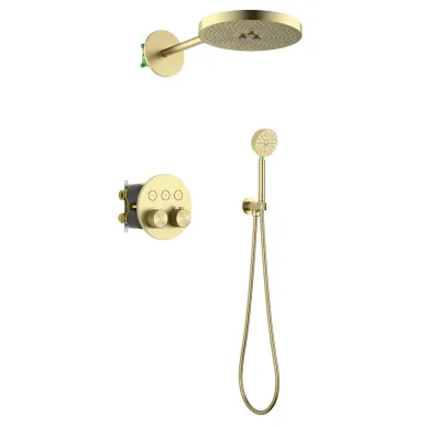 Душевая система Timo Saona SX-2308/17SM с термостатом, золото 0