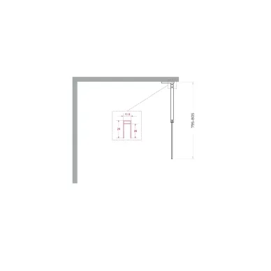 Душевая перегородка BelBagno Uno UNO-L-1-TB-80-C-GM 80х200 см, профиль оружейная сталь/стекло прозрачное 5