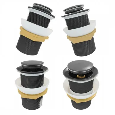 Сливной набор для раковины Teymi Ritta T140127 без перелива, click-clack, чёрный матовый 10