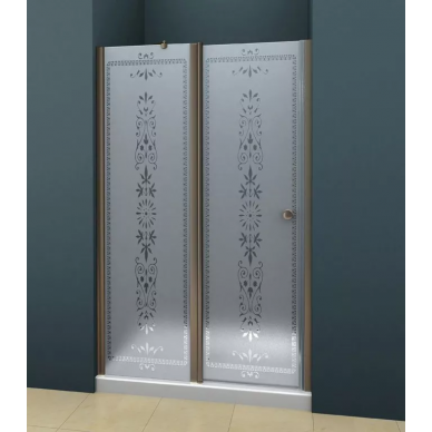 Душевая дверь Cezares Royal Palace B12 (90 см) (60+30) прозрачное стекло (бронза) 0