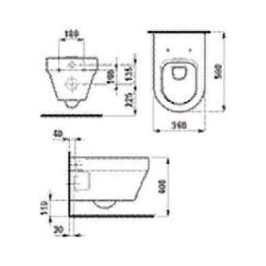 Чаша подвесного унитаза Laufen Form (8.2067.1.000.000.1) 1