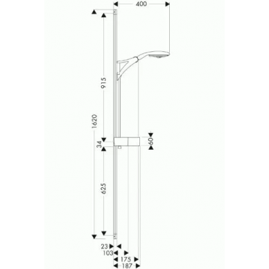 Душевой гарнитур Hansgrohe Raindance E 150 3jet (27875000) (160 см) 1