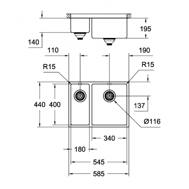 Мойка кухонная Grohe K700U (31576SD0) 1