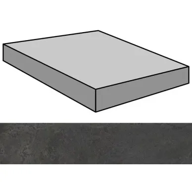 Xtreme Black Lappato Gradone Rec Ang 59.55x59.55 0