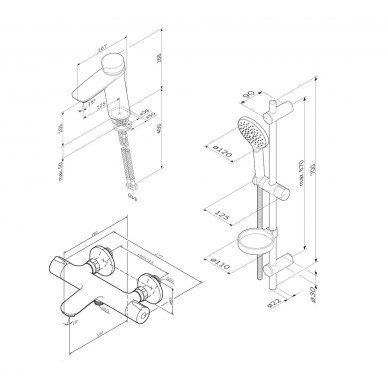 Набор для ванны AM.PM Inspire V2.0 (F40950A02) термостатический, хром 6