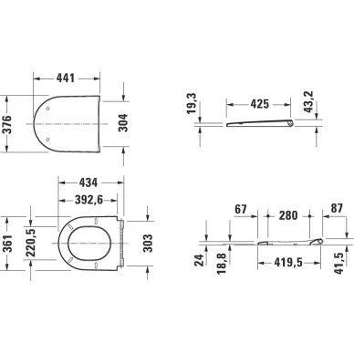Крышка-сиденье Duravit D-Neo (0021690000) с микролифтом 1