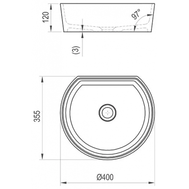 Раковина накладная Ravak Mооn 1С 40 (XJN01300001) 5