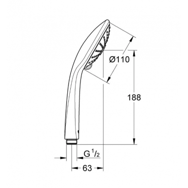 Ручной душ Grohe Euphoria 110 Massage (27221001) 2