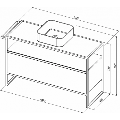 Тумба для ванной Allen Brau Priority 120 (1.31004.PWM) папирус матовый 9