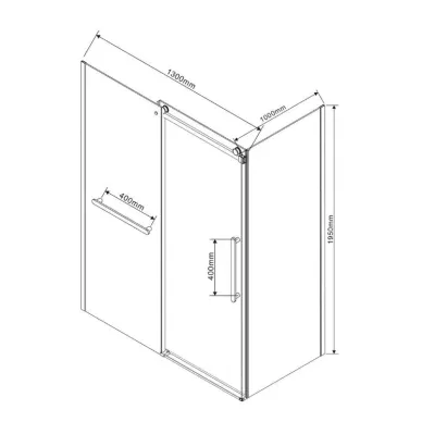Душевой уголок Vincea Como Soft (VSR-1CS1013CLB) 130х100х195 см, профиль черный/стекло прозрачное 10
