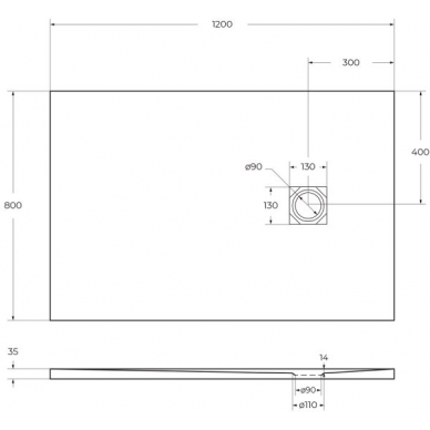 Поддон для душа BelBagno Uno (TRAY-MR-UNO-AH-120/80-35-NERO) (120x80 см) (прямоугольный), черный матовый 3