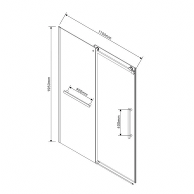 Душевая дверь Vincea Сomo Soft (VDS-1CS110CLB) 110x195 см, профиль чёрный/стекло прозрачное 8