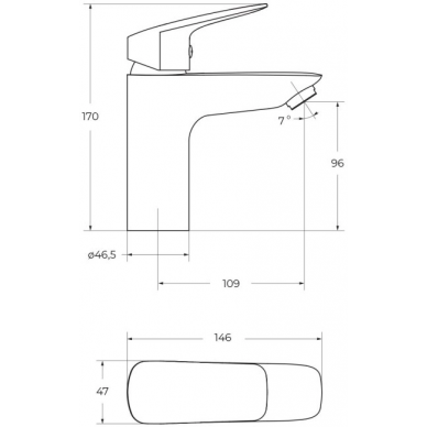Смеситель для раковины BelBagno Due (DUE-LVM-CRM-W0) (хром) 6