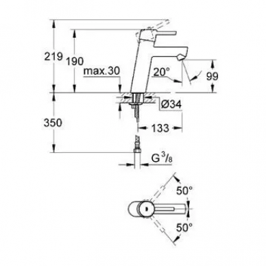 Смеситель для раковины Grohe Concetto (23451001) 1