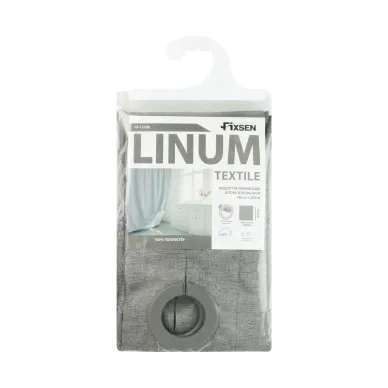 Шторка для ванной Fixsen Linum FX-1535K серая 5