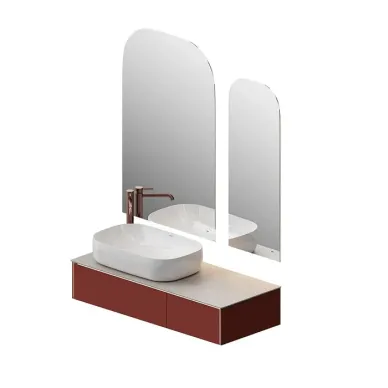 Kerama Marazzi Magica Тумба подвесная, 115.4х48.5х22см., 2 ящика, цвет: венецианский красный матовый MA.120.2\VR.M 6