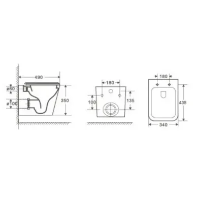 Инсталляция Welt Wasser MARBERG 410 + GELBACH 043 MT-GR + MAR 410 SE GL-WT в комплекте с унитазом, безободковый, с сидением микролифт 5