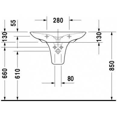 Раковина Duravit PuraVida (2700700000) (70 см) 3
