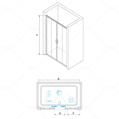 Душевая дверь RGW Passage PA-11 (140 см) (матовое) 1