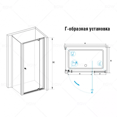 Душевой уголок RGW Passage PA-32 (80x80) 1
