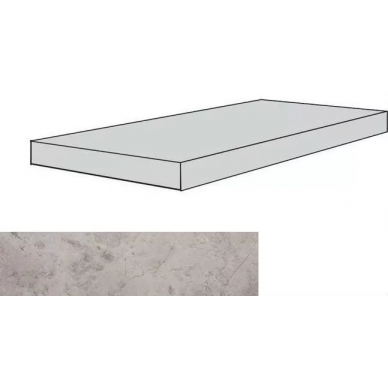 Cтупень угловая правая/левая клееная FIBRE GREY LAPPATO 330x1200 0