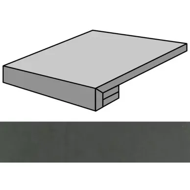 Microcement Black Lappato Gradone Rec 59.55x59.55 0