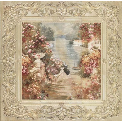 Decorado Bellagio-3 Onix Beige панно (комплект 3 шт) 75x75 0