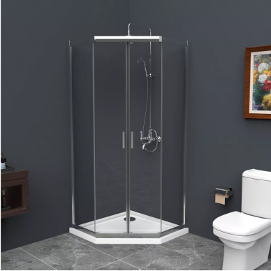 Душевой уголок BelBagno Uno (UNO-195-P-2-90-C-Cr) 90х90x195 см, стекло прозрачное/профиль хром 4