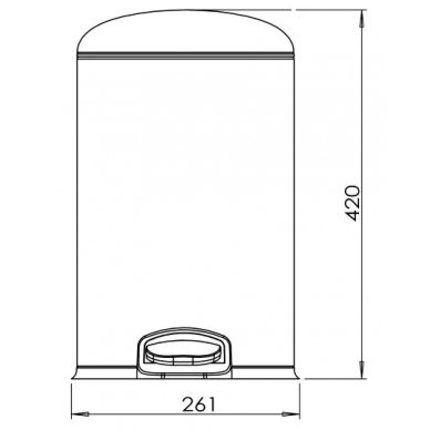 Ведро с микролифтом Java (S-885-12R) 12л, малиновый 1