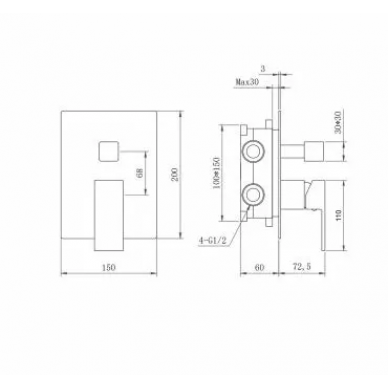 Душевая система Berges Nardis 2S (071001) хром 7