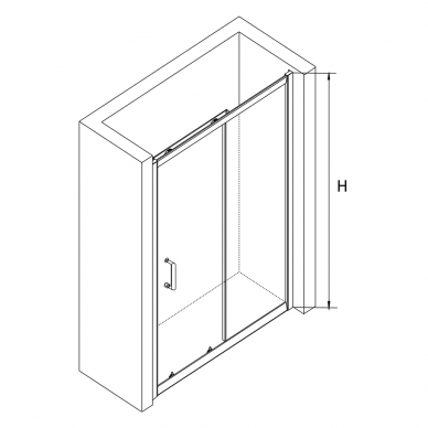 Душевая дверь RGW Passage PA-14W (41081414-15) 140х195 см, профиль белый/прозрачное стекло 1