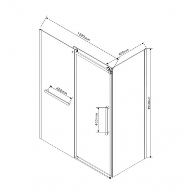 Душевой уголок Vincea Como Soft (VSR-1CS9015CLB) 150х90х195 см, профиль черный/стекло прозрачное 10