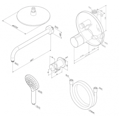 Душевая система Am.Pm X-Joy (FP85A1RH20) встраиваемая, хром 12