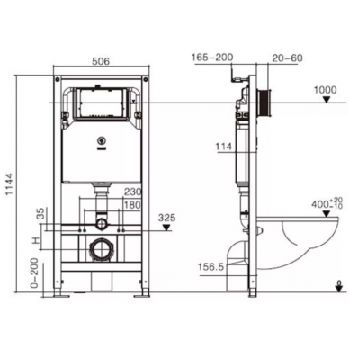 Инсталляция Welt Wasser AMBERG 506 + GELBACH 004 MT-GR + AMBERG RD-WT в комплекте с унитазом, безободковый, с сидением микролифт 5