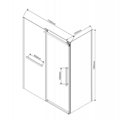 Душевой уголок Vincea Como Soft (VSR-1CS1011CL) 110х100х195 см, профиль хром/стекло прозрачное 8