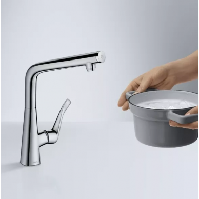 Смеситель для кухни Hansgrohe Metris Select (14883800) сталь 11