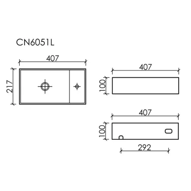 Раковина Ceramicanova Element (CN6051LMC), чаша слева (40.7 см) капучино матовый 5