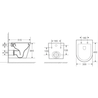 Инсталляция Welt Wasser AMBERG 506 ST + SALZBACH 043 MT-BL + Amberg RD-MT CR в комплекте с унитазом, безободковый, с сидением микролифт 5