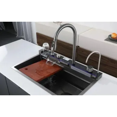 Мойка кухонная Cerutti SPA Gloria II CT10356 многофункциональная, чёрная 6